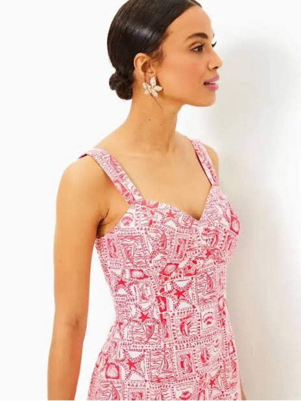 Lilly Pulitzer Red Sleeveless Mini Romper
